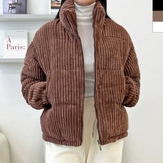 WDC2253 여자하이넥코듀로이숏패딩점퍼 여성상의 자켓 점퍼 domej uni*232qR