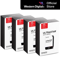 공식유통사 WD ULTRASTAR 16TB 울트라스타 DC HC550 패키지 4PACK 3년보증