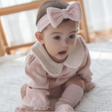 [출산백일선물] 우이동금손 슬러브피치 카라바디수트 4종선물세트 (선물포장)