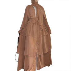 Solid Chiffon Open Abaya Kimono Kaftan 터키 무슬림 패션 히잡 드레스 라마단 아바야 여성 두바이 카판 이슬람. 옷