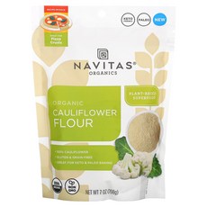 Navitas Organics 유기농 콜리플라워 가루 198g(7oz) 1팩, 1개, 198g