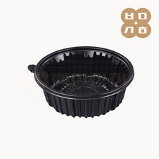 BFP [BFP]190파이 냉면용기 신형 소(흑색)300개세트[몸통+뚜껑], 1개, 300세트