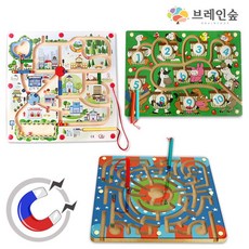  집중력팡팡 어린이 자석 미로찾기 3종 유아용품 어린이완구 자석타임 
