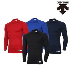 데상트 [DESCENTE] SM121ZCO11 베이스볼 하프넥 기모 긴팔 언더셔츠 (블랙/레드/블루/네이비))