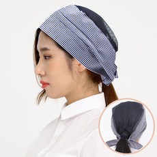 체크망사두건