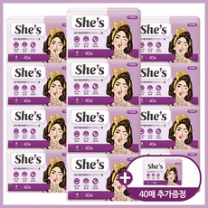쉬즈 팬티라이너 롱40매x12개 + 롱40매(증정)