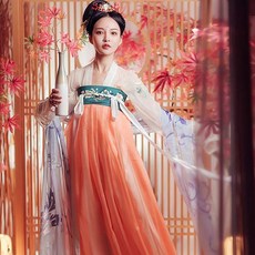 사극의상 구름과 꽃 자수한복기생의상코스프레