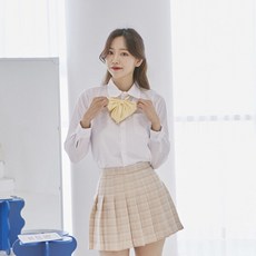 [지앤제이커머스] 교복몰 옐로우체크 스커트 치마 교복치마 교복 학생복