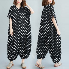 화화 빅사이즈 여름린넨 점프수트H01617#
