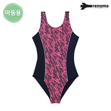 레노마스윔앤짐 여아동 그래픽 레터링 실내 원피스 수영복