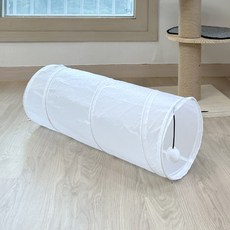 나마스펫 우다다 고양이 터널 바스락 장난감 고양이 숨숨집, I소형, 1개, 화이트