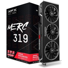 XFX 스피드스터 MERC319 AMD 라데온 RX 6800 XT CORE 게이밍 그래픽 카드 16GB GDDR6 HDMI 3xDP RX-68 XTAFD9