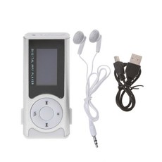 미니 USB 알루미늄 LCD 화면 32GB 마이크로 SDTF 카드클립 디자인 디지털 음악 MP3, [01] Other, 실버, 1개