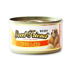 굿프랜드 강아지 캔 1박스_100g*24개, 닭고기+새우, 24개입