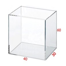 촬영용 아크릴 플라스틱 어항 투명 포토 대형 슬림 촬영용수조 특수, 1개, 40x30x 높이 60cm 4.5mm 촬영용