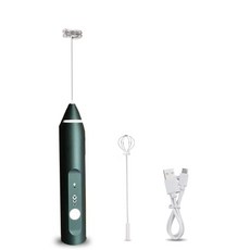 쿠난 USB 충전식 전동우유거품기 달고나 커피 라떼 거품기, H, 1개