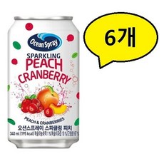 오션스프레이 스파클링 피치, 6개, 345ml