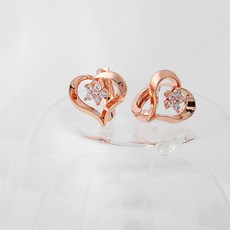 GOLD PIN 롤링 하트 귀걸이