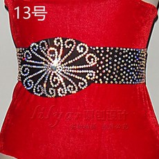 여성 스포츠댄스 와이드 허리 벨트 반짝이 라틴 댄스 허리띠 금장