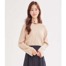 [로엠] 베이직라쿤믹스브이넥니트 RMKAA4TR03