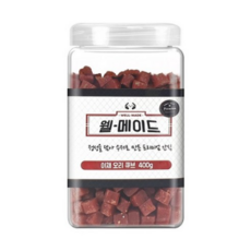  웰메이드 강아지 수제간식 400g, 야채오리큐브맛, 6개 