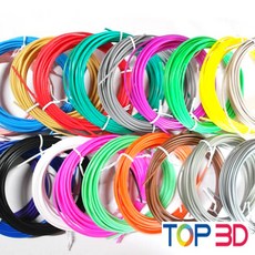 TOP3D 저온 PCL 3D펜 도안북 포함 어린이 3d펜, PCL 5m 20색