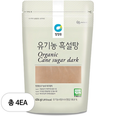 청정원 유기농 흑설탕, 4개, 454g