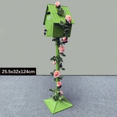 대형우체통 주택 우편함 스탠드 빨간 레트로 카페 사서함 메일 함 우체통 유치원 작은집 편지, 09-그린 플라워