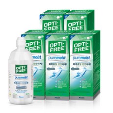 옵티프리 퓨어모이스트 렌즈세정액 + 렌즈케이스, 300ml, 5개