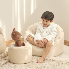 모데즈 돌아기소파 유아빈백소파 어린이쇼파 꼬마사이즈, 코지베이지