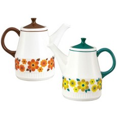 데꼴 kokopele 레트로 티포트 (2컬러), 그린, 1개