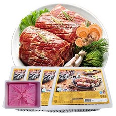 선물세트 돼지왕 양념구이-1박스(2.7kgx4통)40대-무뼈갈비40인분(상황버섯함유)갈비선물 양념육 가공육, 4개, 2.7kg