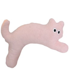 고양이 인형 바디필로우 U자 바디필로우 롱쿠션, 핑크(100cm)