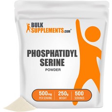 BulkSupplements 포스파티딜세린 500mg 파우더 분말, 1개, 250g