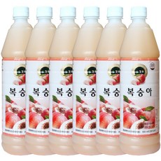 청솔 복숭아 음료베이스 835ml / 과일원액, 6개