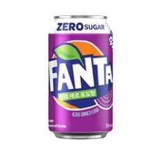[코카콜라] 환타 제로 포도향 355ml 24캔, 24개