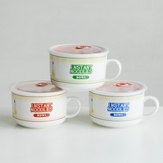 도자기 손잡이 포터리 라면기 시리얼볼 머그형 3color, 1개, 포터리 라면기 (그린)