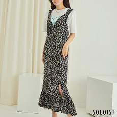 솔로이스트 플라워 쉬폰 서스펜더 원피스 SADL2604