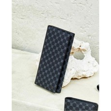 닥스 악세서리 남성 20FW [LOUIS PVC]블랙 가죽 로고 DD 패턴 장지갑 DBWA0F121BK