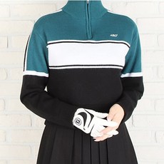 [MM스포츠]여성 겨울 방풍 바람막이 안감 크롭 골프 니트 티셔츠