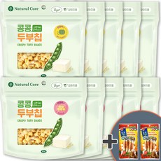 네츄럴코어 콩콩 두부칩 60g - 2종 혼합셋트 (인절미/단호박) + 스페샬푸드4p-2개 강아지비스켓, 2가지맛 x 5개(총10개)