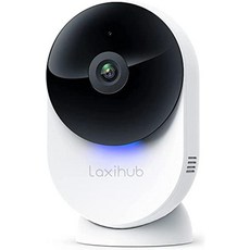 Laxihub 보안 카메라 홈 보안 카메라 5GHz 실내 카메라 및 오디오 MiniCam 아기 모니터 1080P FHD 나이트 비전 양방향 통화 Alexa와 Google 어시스턴트 호환 AI 모션 감지 화이트 - 비전홈