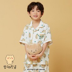 스파오키즈 아동 망그러진곰 반팔 파자마 잠옷 247아이보리377 39vory