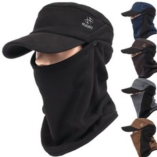 넥워머 모자 SET 바라클라바 후드 넥워머모자일체형 국산 MC1055, 블랙