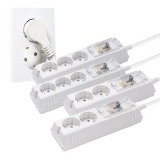 몬스터탭 슬림플러그 국산 고용량, 1개, 누전차단 3구 화이트, 3m 1개, 누전차단 3구 화이트, 3m