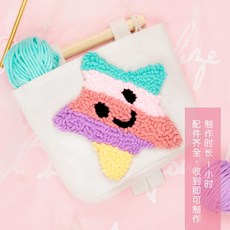 펀칭니들 프랑스자수 세 러시아 찌르다 자수 양모 자수 지루함을 해소하기 위해 시간을, 1 : 1 제작 영상을 포함한 큰 눈을 가진 작은