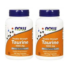 2병 Now Foods 나우푸드 타우린 1000mg 100정, 2개