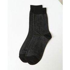 24FW 블랙 패턴 면혼방 장목양말 HZSS4F101BK