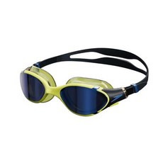 Speedo 유니 수영 바이오퓨즈 2.0 암모나이트 블루화이트레드블루, 블랙 하이퍼/사파이어 미러, 1개