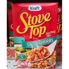 Kraft Stove Top Savory Herbs Stuffing Mix 크라프트 스토브 탑 세이버리 허브 스터핑 믹스 6oz(170g) 2개, 170g